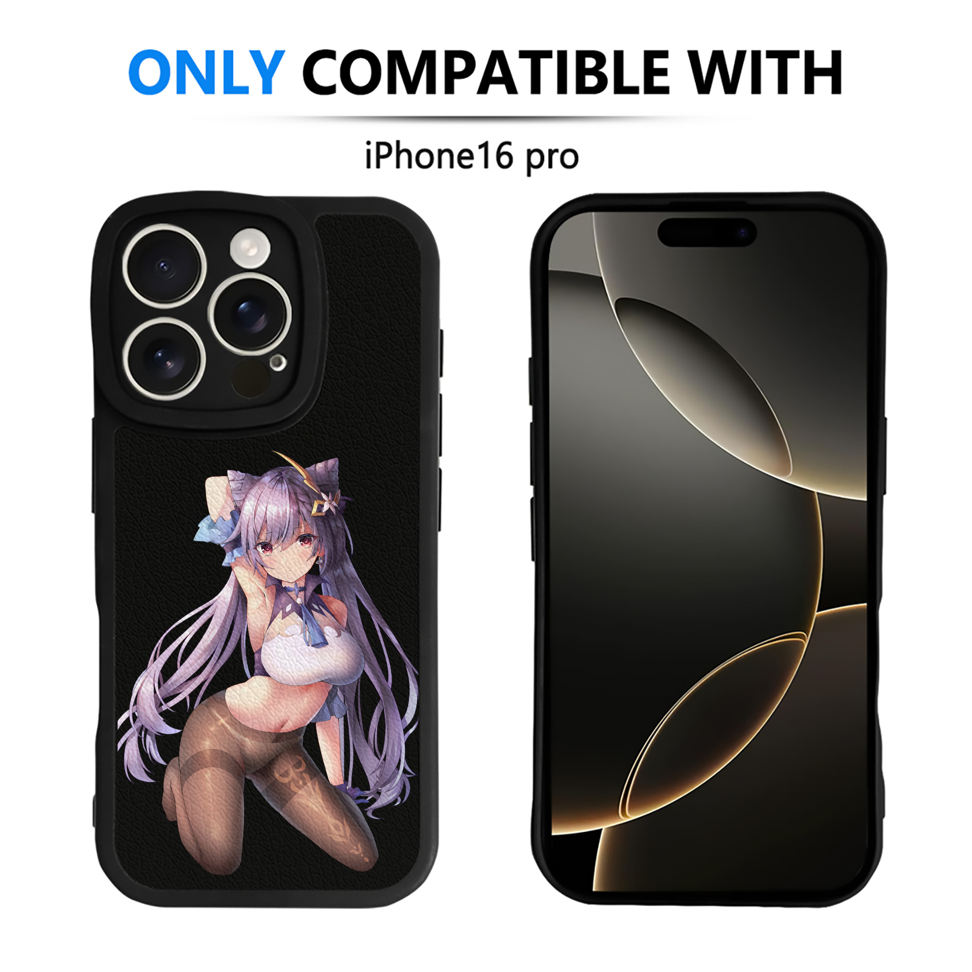 げんし神 刻晴 こくせい genshin Kokusei 【iPhone 16シリーズ対応】シリコンスマホケース（レザー調） 材質：シリコン